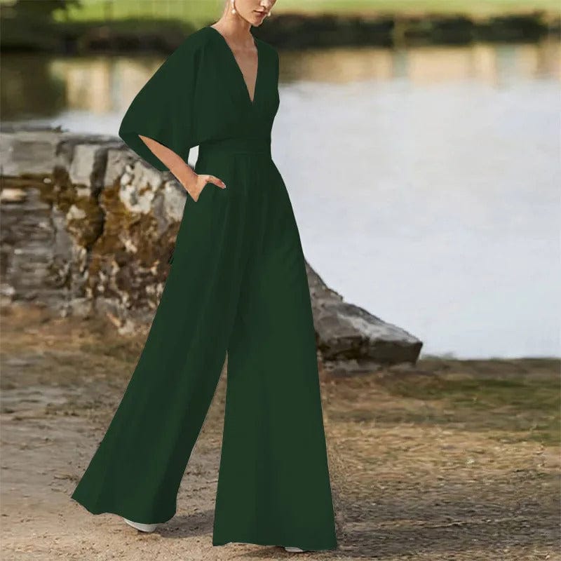 LM | Elegant V-neck jumpsuit