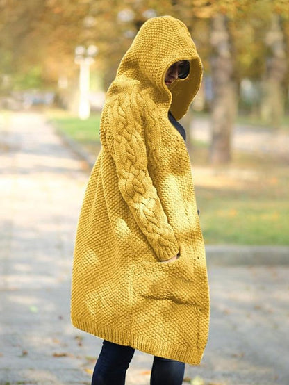 TS | Cardigan with hood in chunky knit