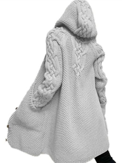 TS | Cardigan with hood in chunky knit