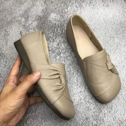 TS | Soft leather loafers with knot detail