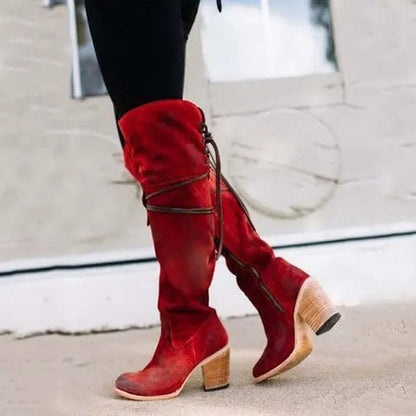 LM | Knee-high boho western boots