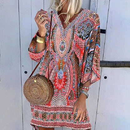 LM | Boho Loose Mini Dress