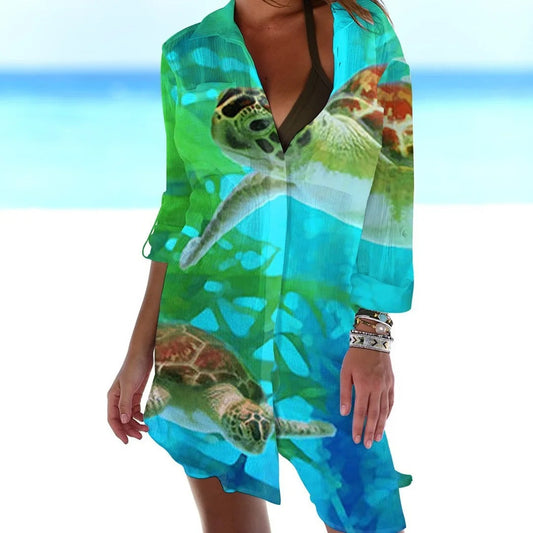 LM | Tropical print mini dress