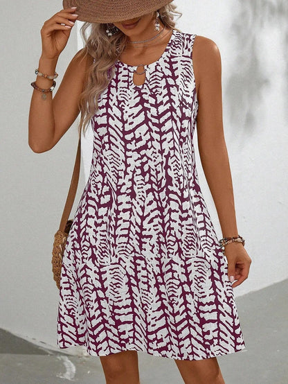 LM | Boho Vintage Sleeveless Mini Dress
