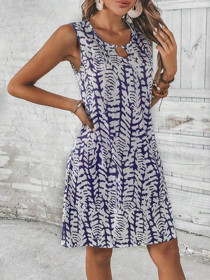 LM | Boho Vintage Sleeveless Mini Dress