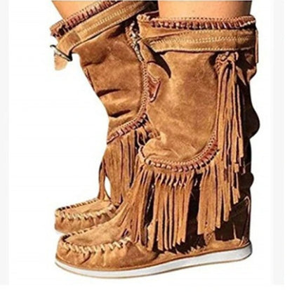LM | Boho fringe western boots