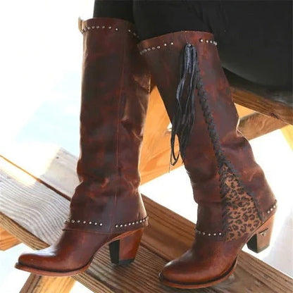 LM | Knee-high boho western boots