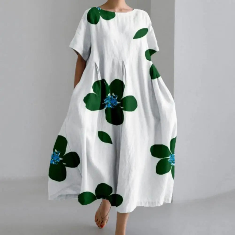 LM | Midi dress with floral pattern