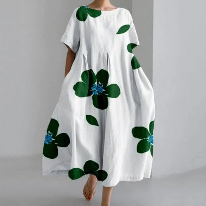 LM | Midi dress with floral pattern