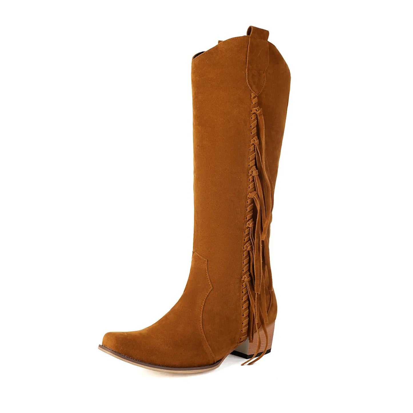 LM | Knee-length leather boots