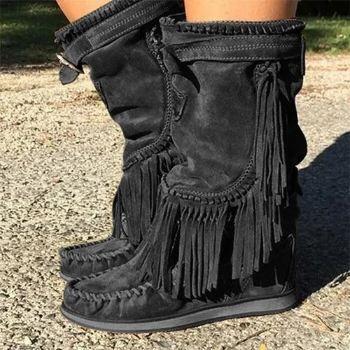 LM | Boho fringe western boots