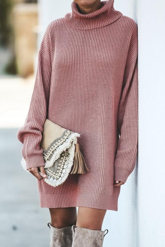 LM | Mid-length sweater dress for women