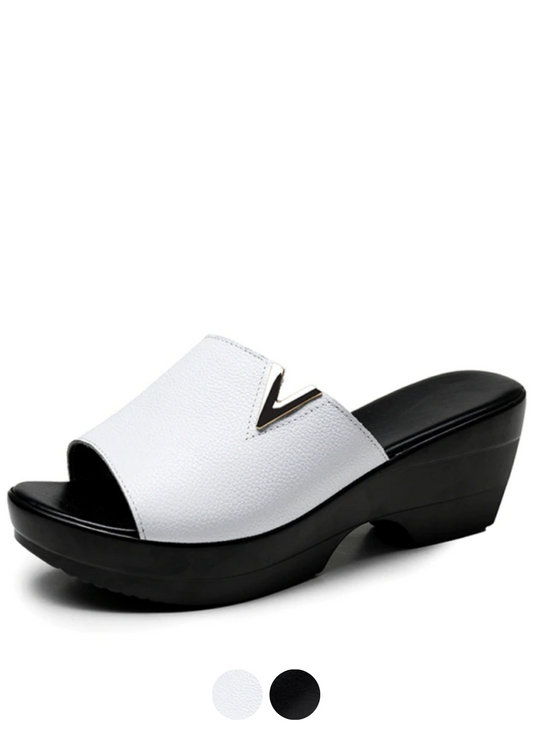 LD | Slip-on Sandalen met middelhoge hakken voor dames