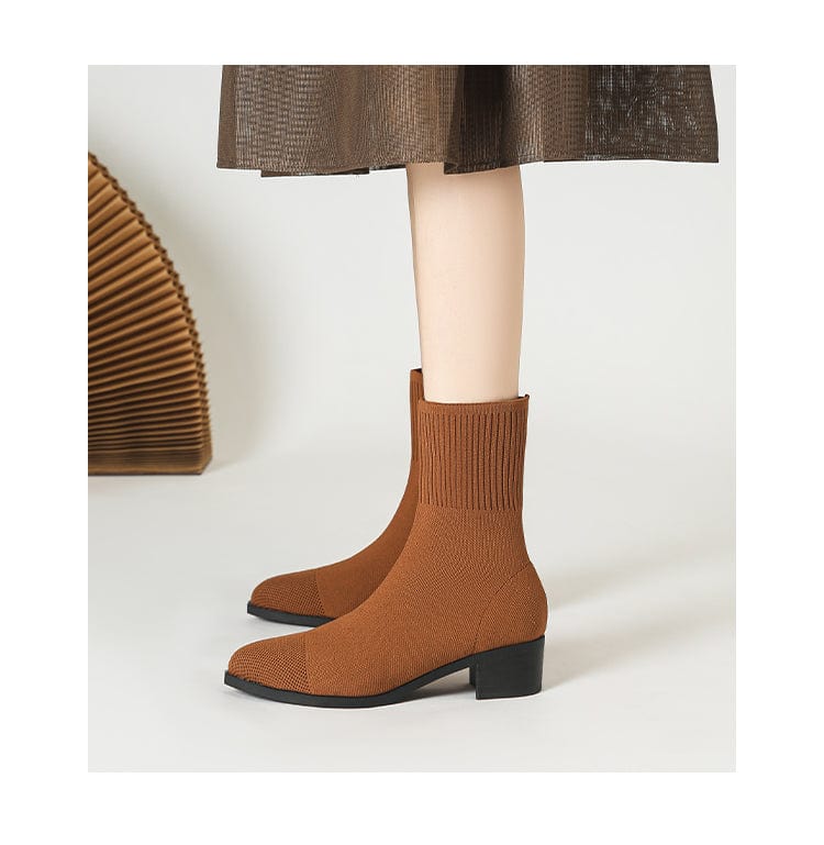 LM | Non-slip knitted boots with rubber sole 2024