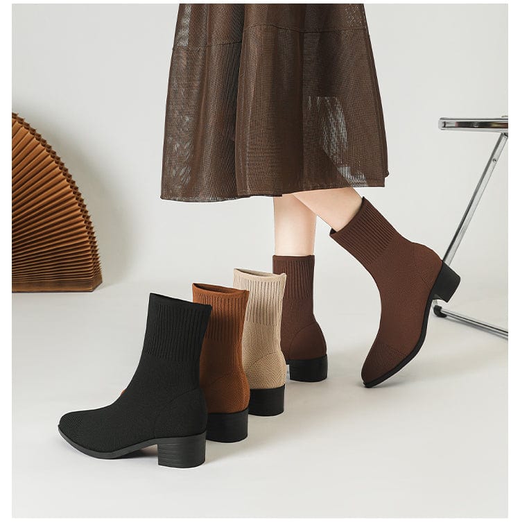 LM | Non-slip knitted boots with rubber sole 2024