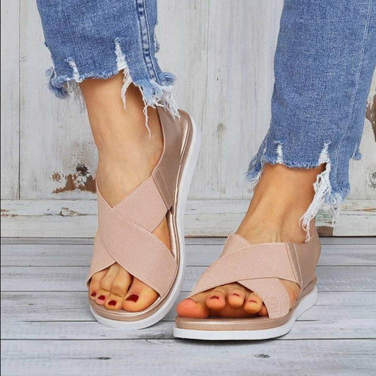 LD | Comfortabele minimalistische platte sandalen