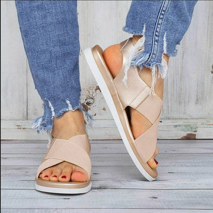 LD | Comfortabele minimalistische platte sandalen