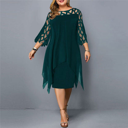 LM | Elegant midi dress in plus sizes