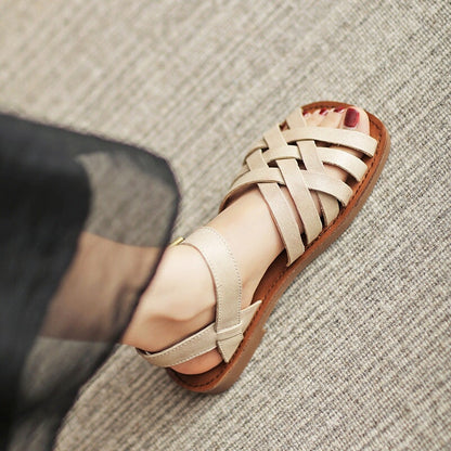 LD | Geweven Leren Sandalen