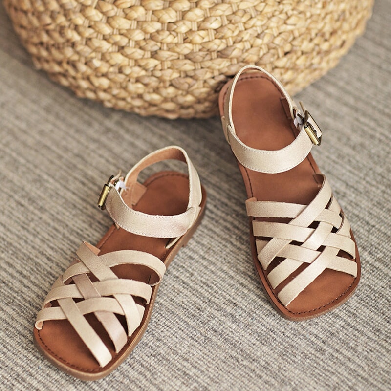 LD | Geweven Leren Sandalen