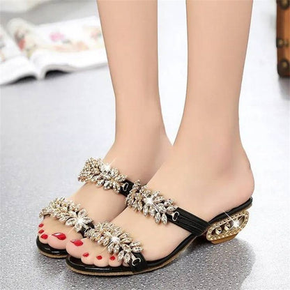 LD | Vrouwen Hakken Glimmende Sandalen