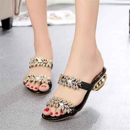 LD | Vrouwen Hakken Glimmende Sandalen
