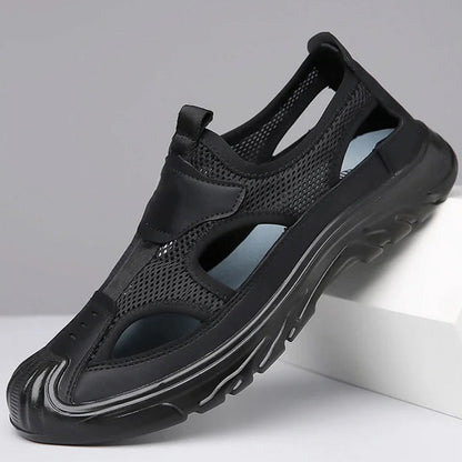 LD | sandalen van netleer voor heren
