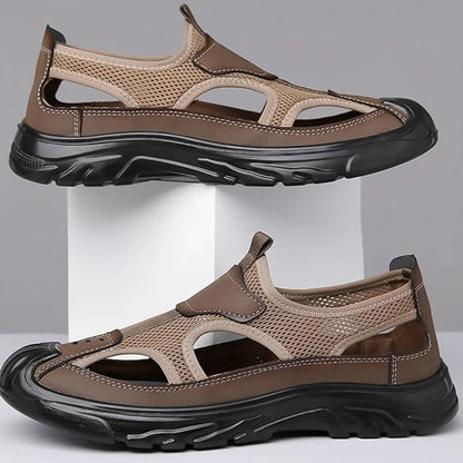 LD | sandalen van netleer voor heren