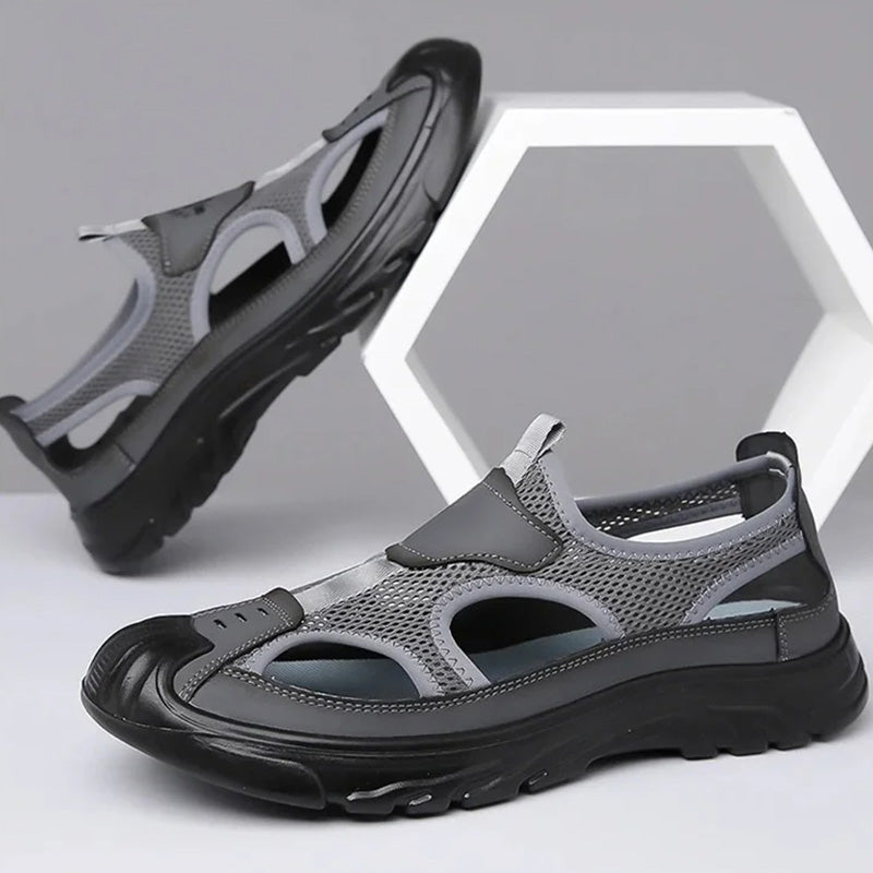 LD | sandalen van netleer voor heren