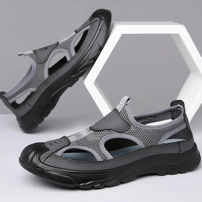 LD | sandalen van netleer voor heren