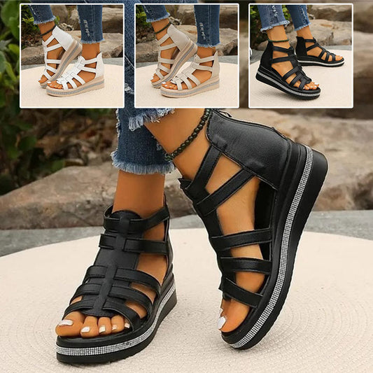 LD | sandalen met bergkristallen rand