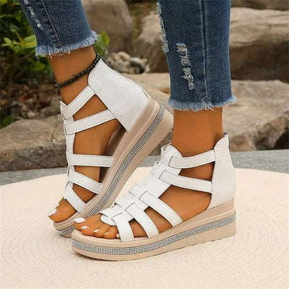 LD | sandalen met bergkristallen rand