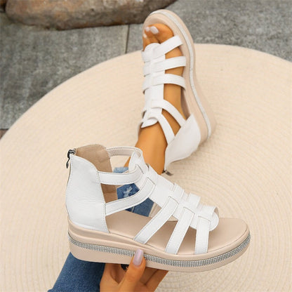 LD | sandalen met bergkristallen rand