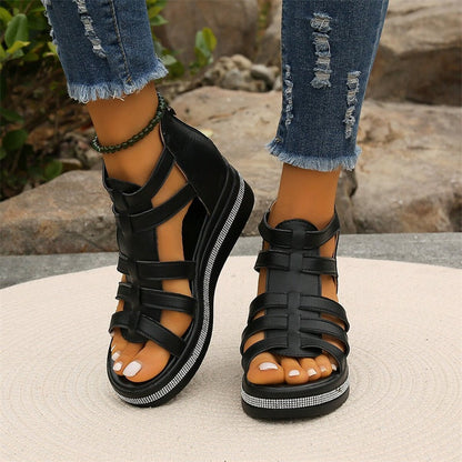 LD | sandalen met bergkristallen rand
