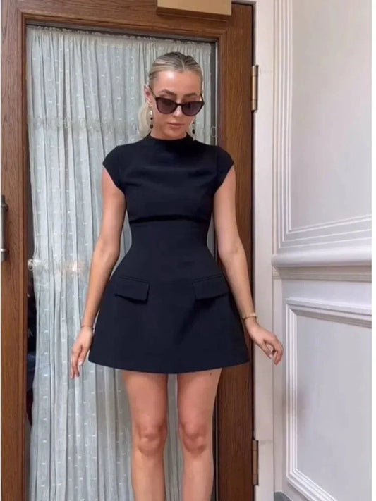 LM | A-line mini dress with pockets