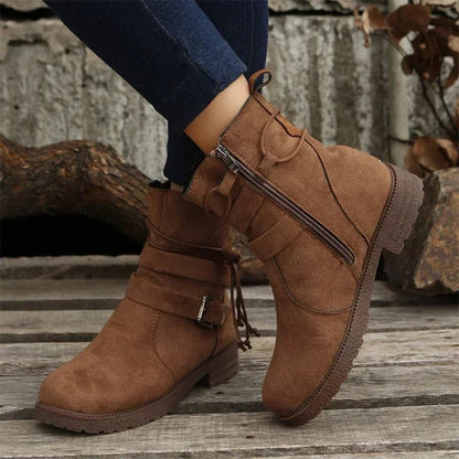LM | Mid-calf boots with strap detail