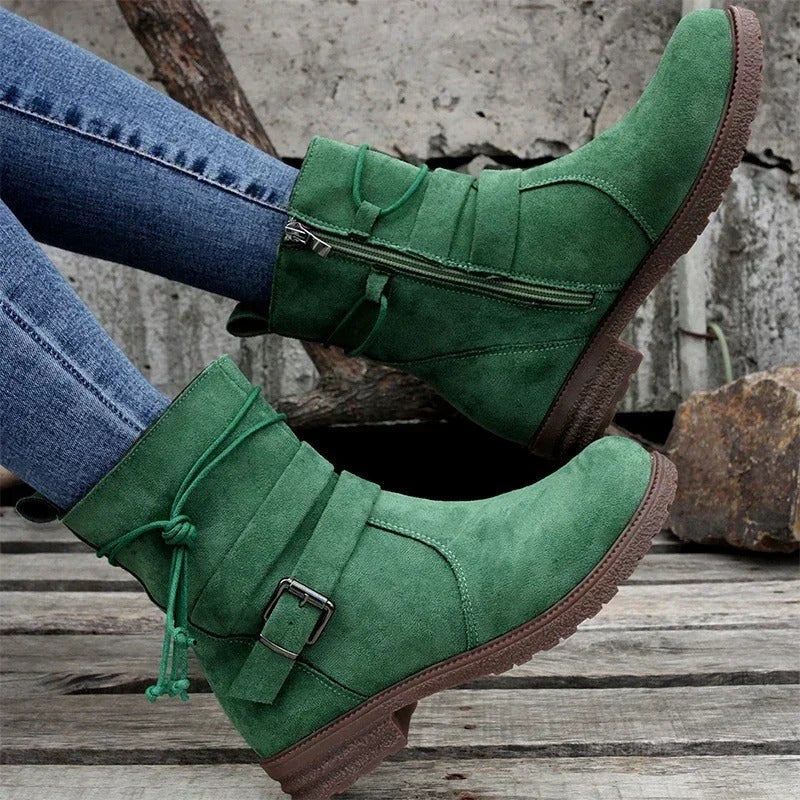 LM | Mid-calf boots with strap detail