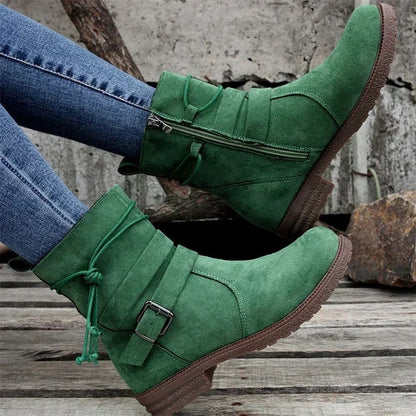 LM | Mid-calf boots with strap detail