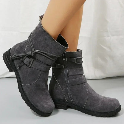 LM | Mid-calf boots with strap detail